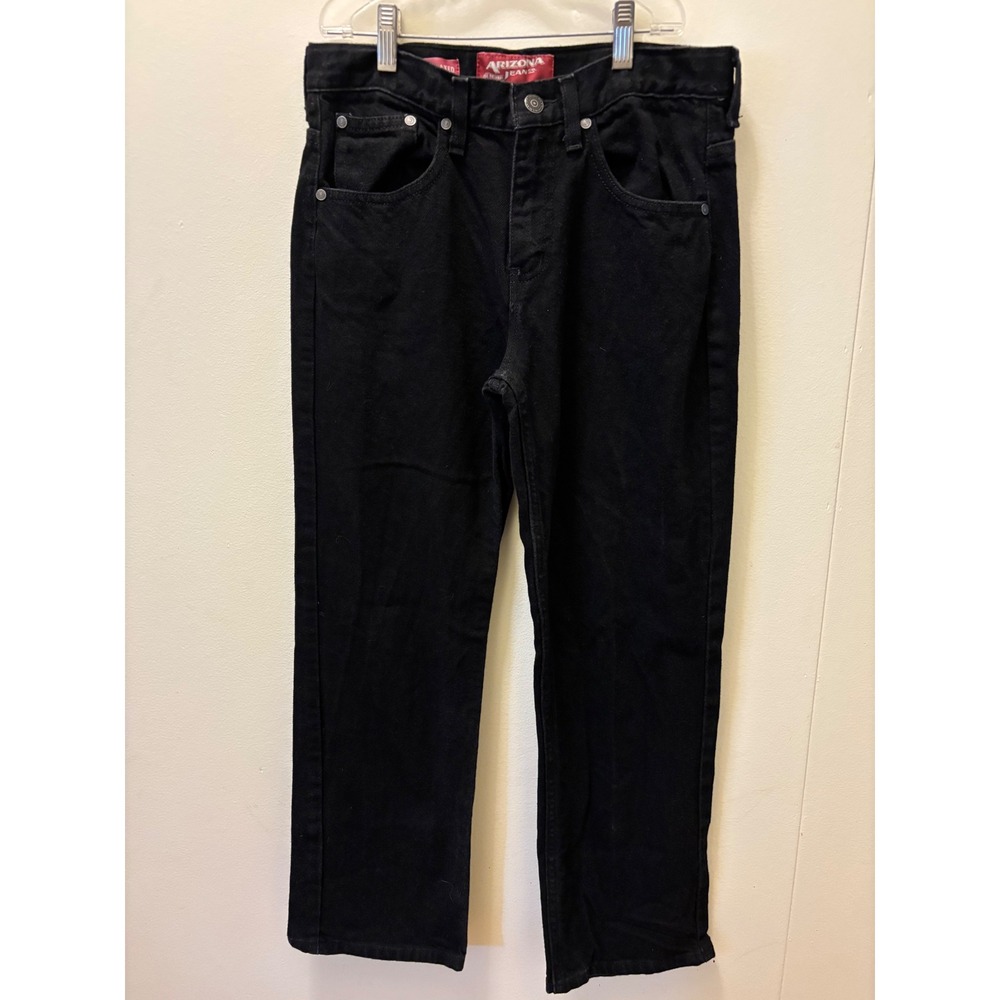 Arizona Jean Co Boys Relaxed Fit Jeans Black Denim Size 14 Regular 423-8503N